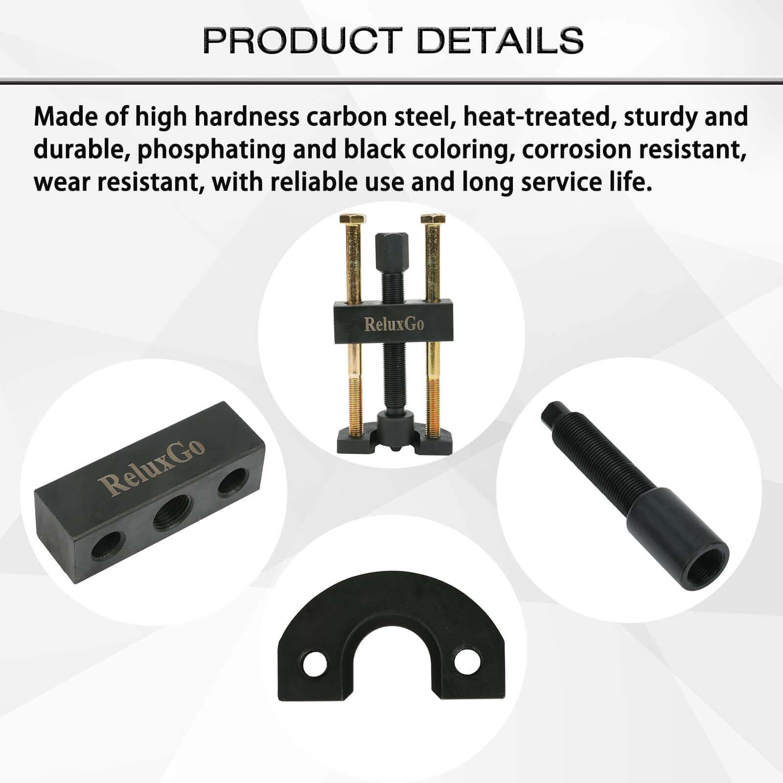 Components of Transmission Mainshaft Inner Bearing Race Tool Installer Puller for Harley Davidson Big Twin 5 and 6 Speed 1984-present # 34902-84.