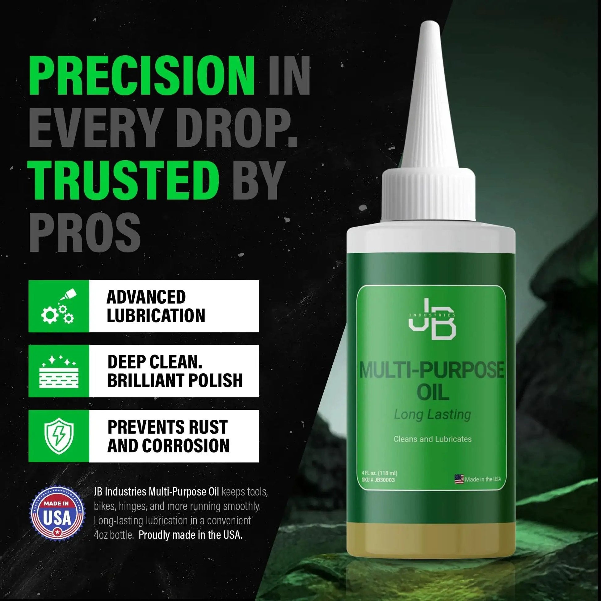 All Purpose Lubricating Oil For Home Auto And Shop Use 4 Oz With Precision Drip Applicator Long Lasting Anti Rust Formula bottle image