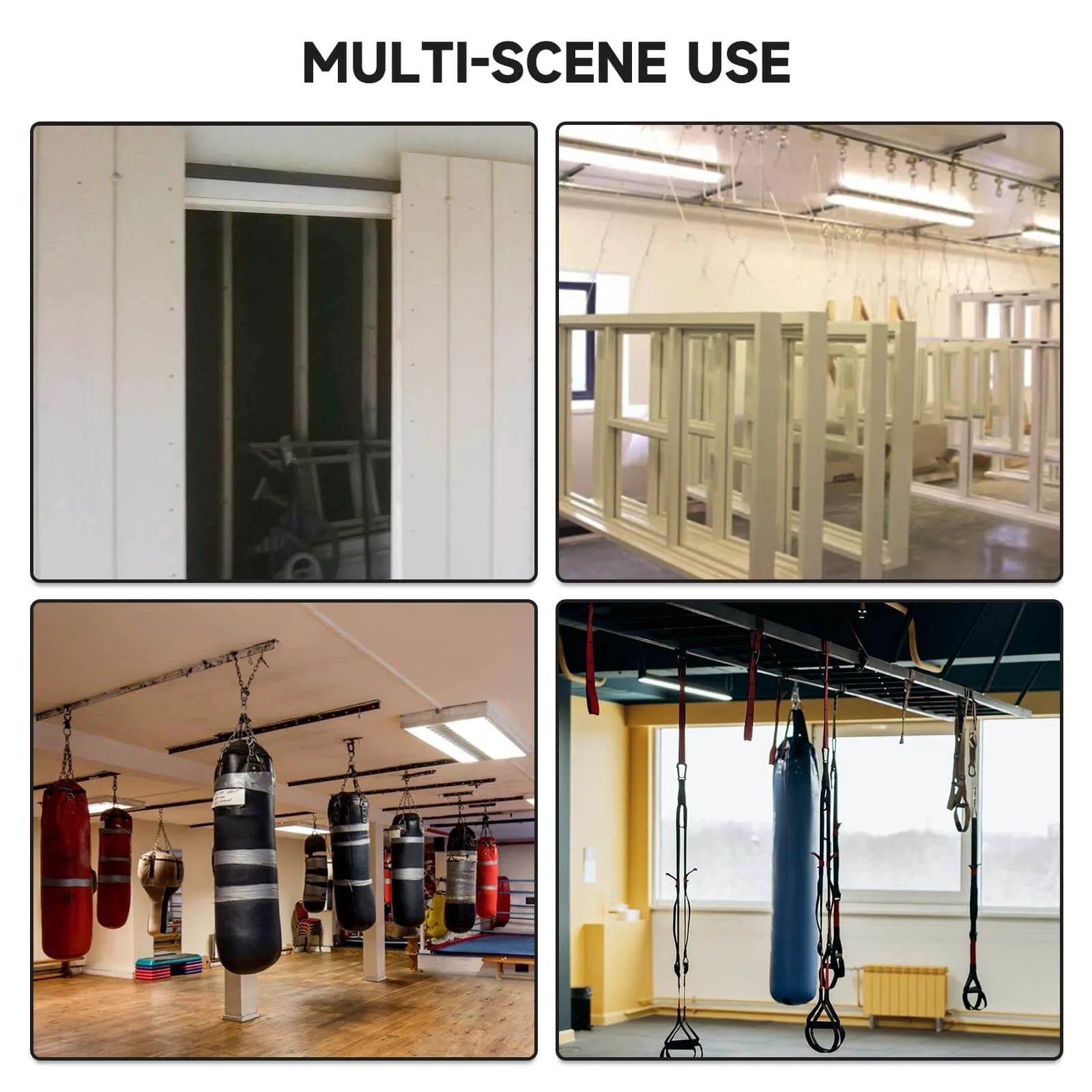 2 Wheel Trolley Assembly Rollers with Dual Bearings for 1-5/8 Inch & Taller Strut Channel in multi-scene use for ceiling rails, hoists & DIY systems