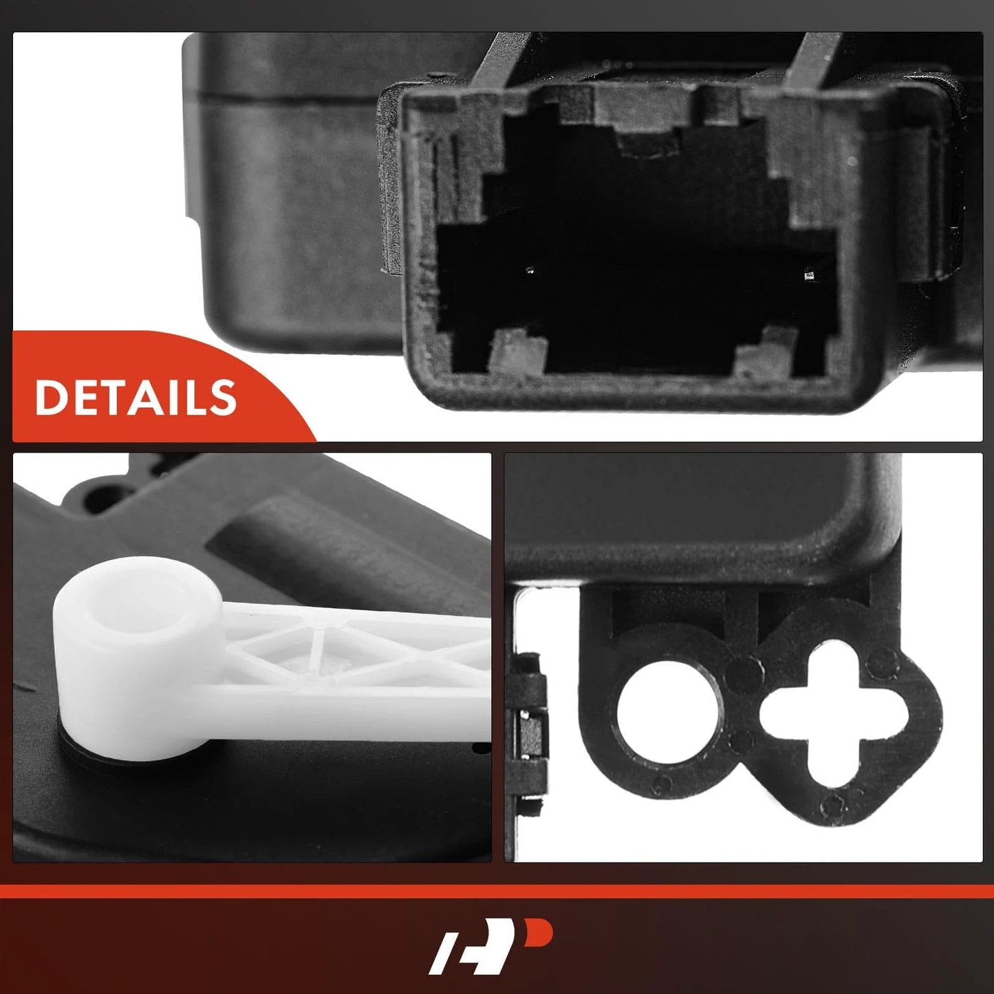 Close-up of Mustang HVAC Heater Blend Door Actuator Replacement For 2005 Through 2009 Ford Mustang showing connector and details.