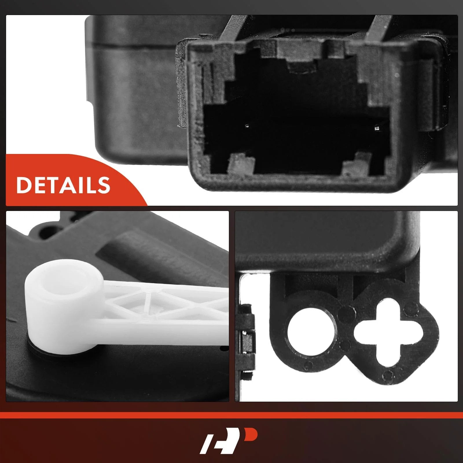 Close-up of Mustang HVAC Heater Blend Door Actuator Replacement For 2005 Through 2009 Ford Mustang showing connector and details.