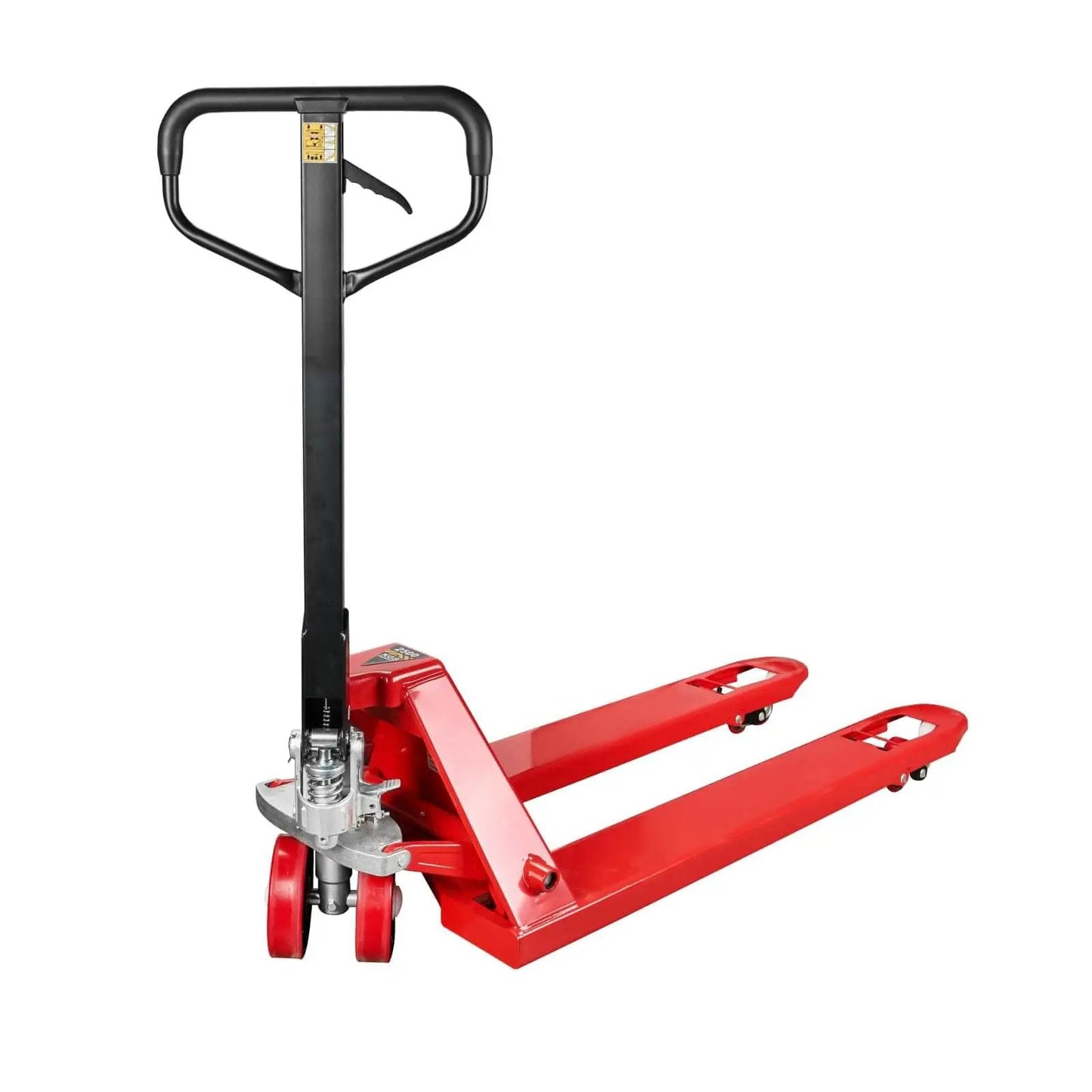 Narrow Manual Pallet Jack For Tight Aisles 48 Inch By 21 Inch Lift With 5500 Pound Capacity For Warehouse And Workshop
