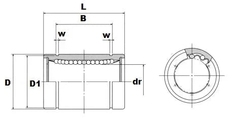 NB SM10 10mm Slide Bush Ball Bushings Linear Motion Bearing