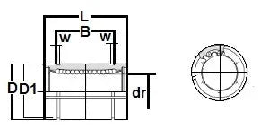 NB SM10GUUAJ 10mm Slide Bush Ball Miniature Linear Motion Bearing