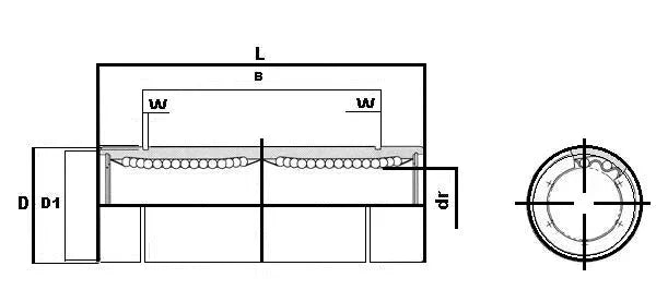 NB SW10WUU 5/8 inch Ball Bushings Double Wide Linear Motion