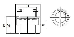 NB SW24UU 1-1/2" Bore Ball Bushings Linear Motion