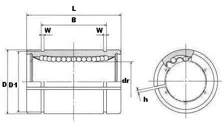 NB SW32AJ 2 inch Adjustable Ball Bushings Linear Motion