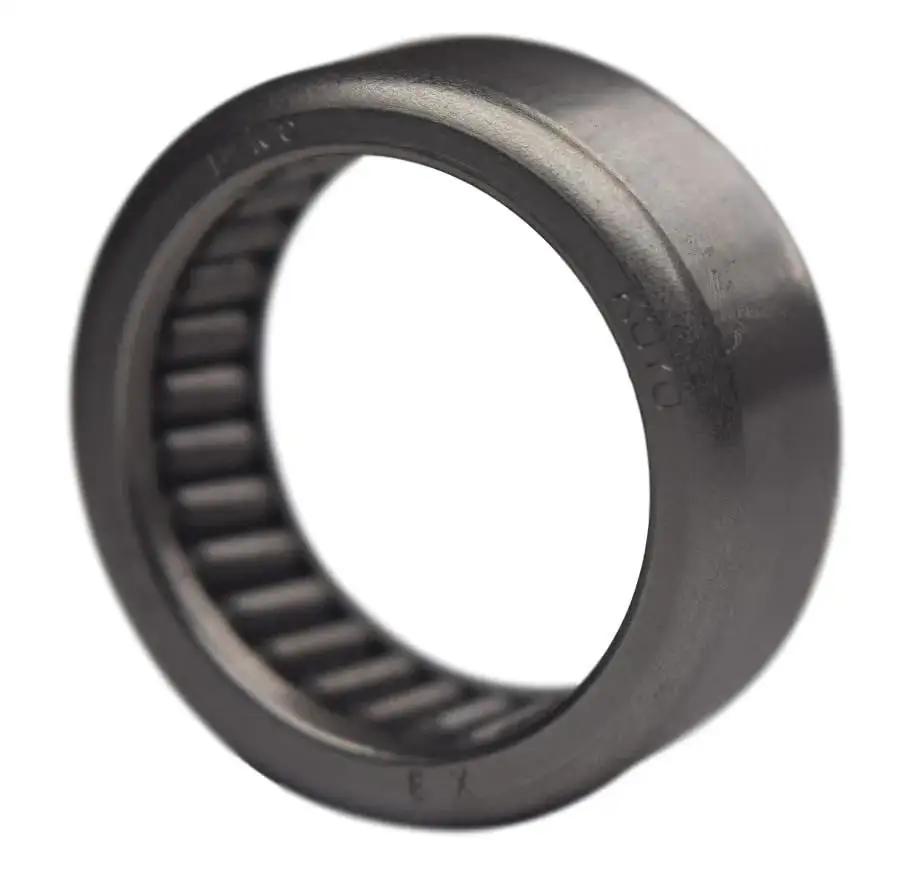 Side view of Needle Bearing B105 Full Complement Drawn Cup Needle Roller Bearing With Five Eighths Inch Bore Thirteen Sixteenths Inch Outer Diameter And Five Sixteenths Inch Width Made In USA KOYO Ideal For Precision Machinery And Automotive Applications