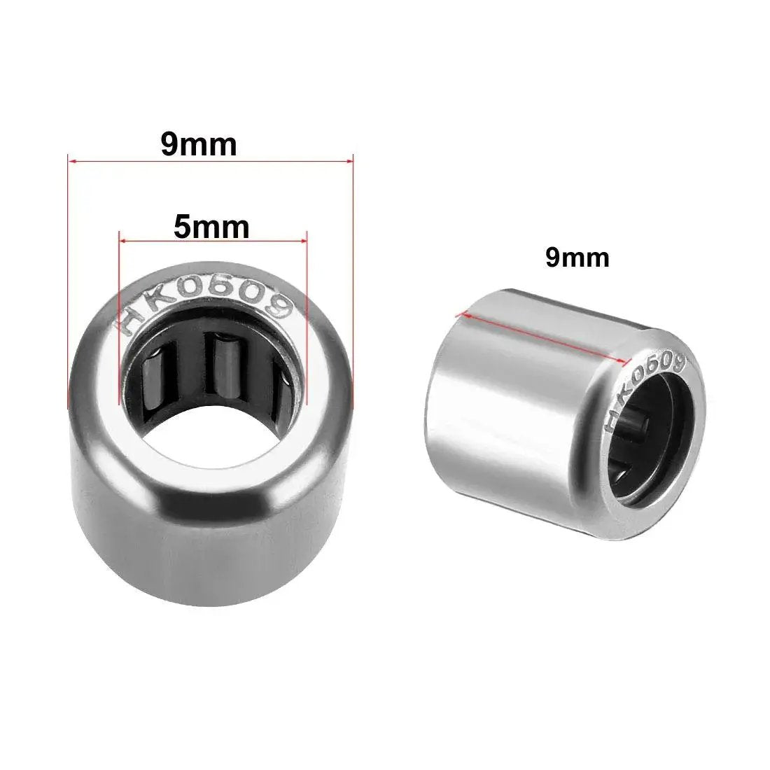 Drawn Cup Needle Roller Bearing Set Open End 5mm Bore 9mm Outer Diameter 9mm Width Pack Of 10 Heavy Duty High Load Capacity