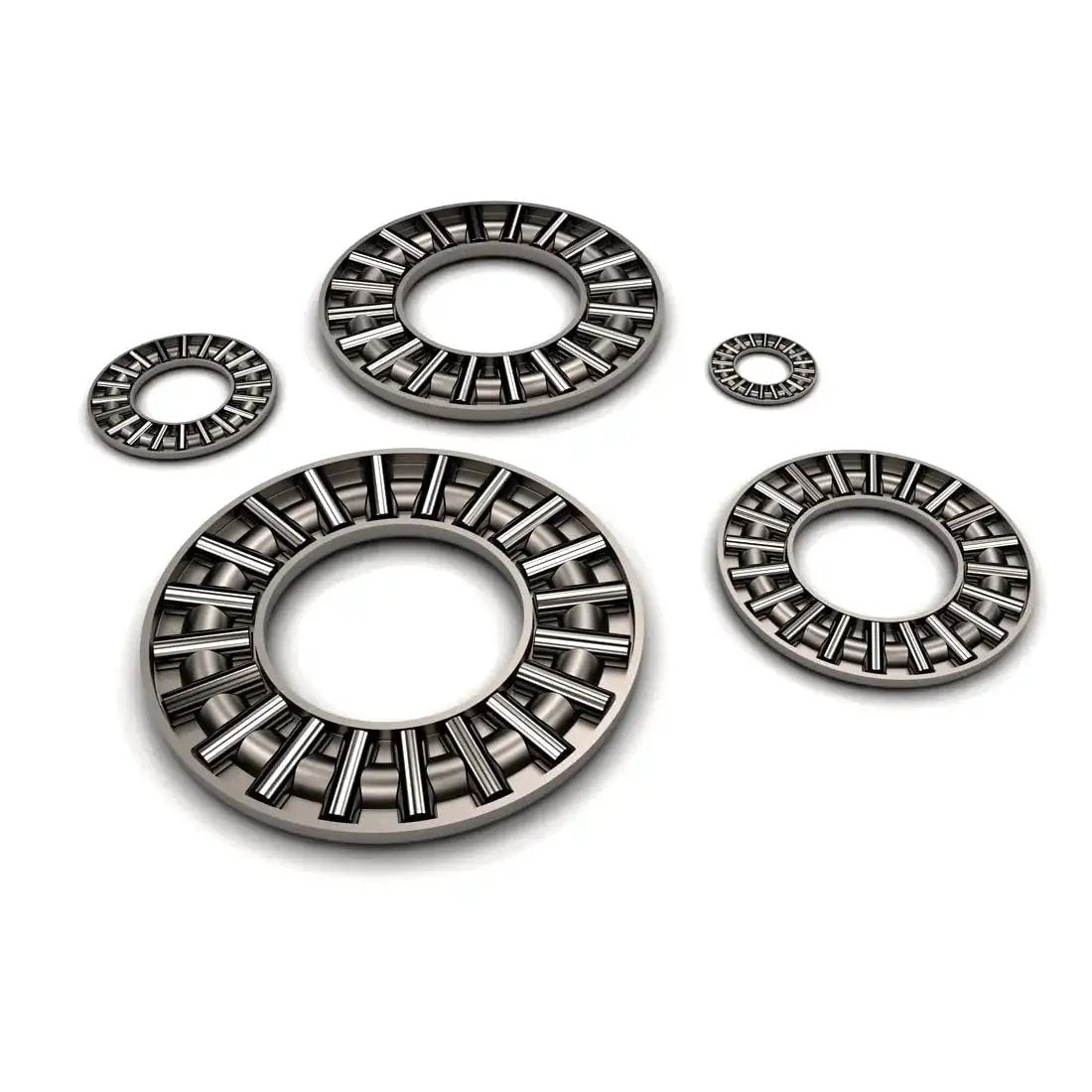 Needle Roller Bearing Set With Washers AXK0819 8mm Bore 19mm Outer Diameter 2mm Width Heavy Duty Precision Chromium Steel Rollers With Steel Cage