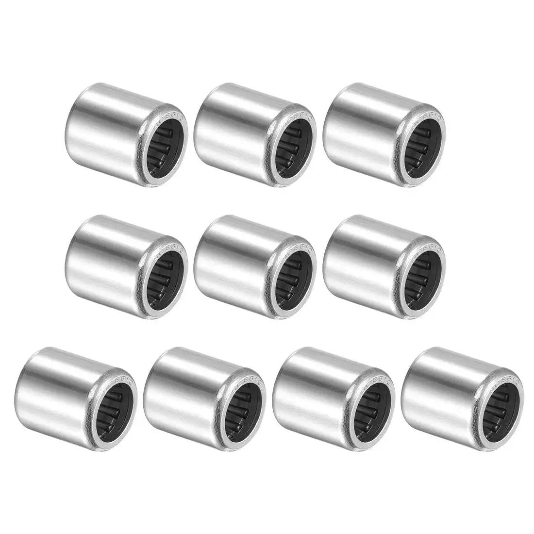 Needle Roller Bearing Set SCE610 3/8 In Bore 9/16 In OD 5/8 In Width Chrome Steel Open End Bearing 10 Piece Pack