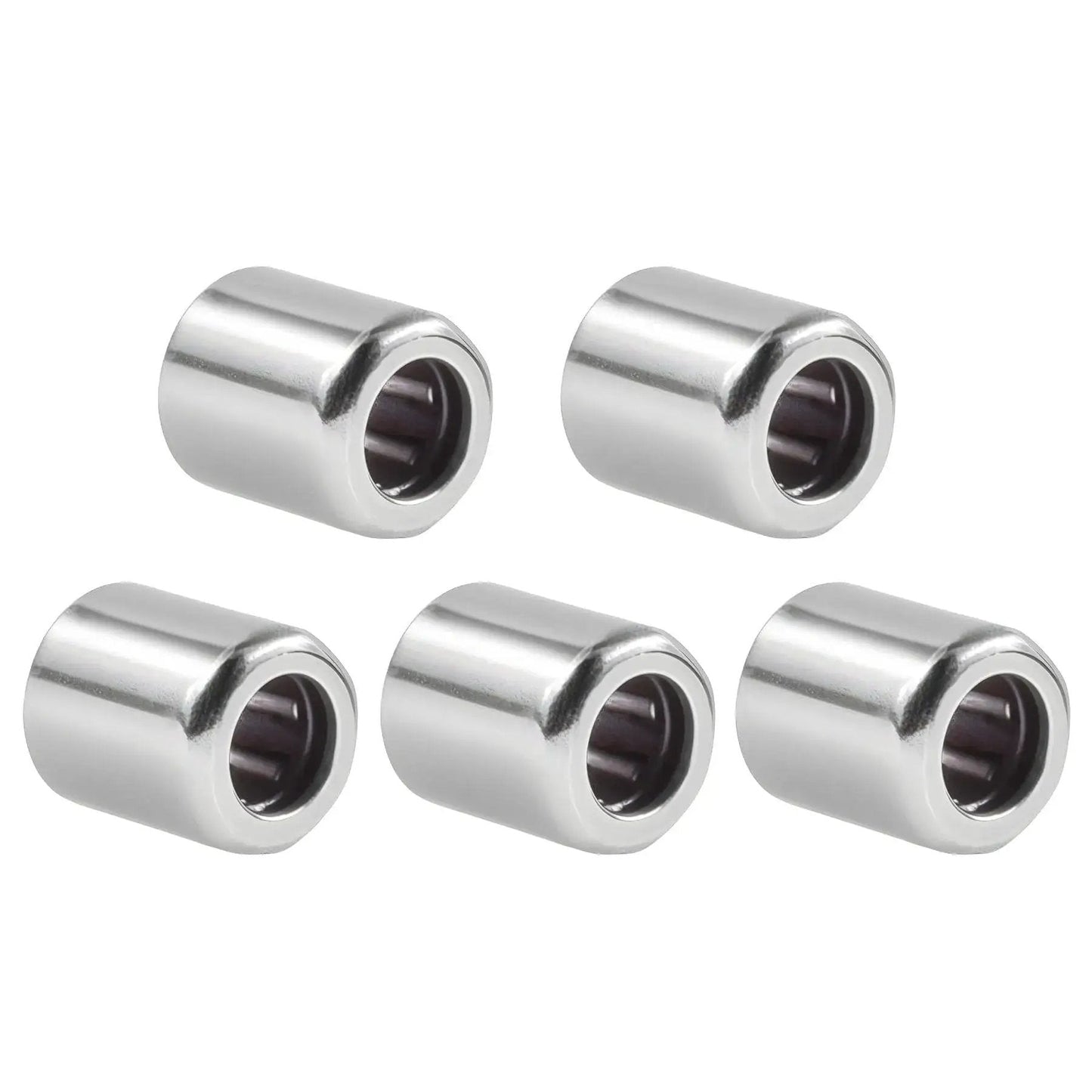 Five Needle Roller Bearings RC040708 with 1/4 inch ID, 7/16 inch OD made from high hard bearing steel for precision machines.