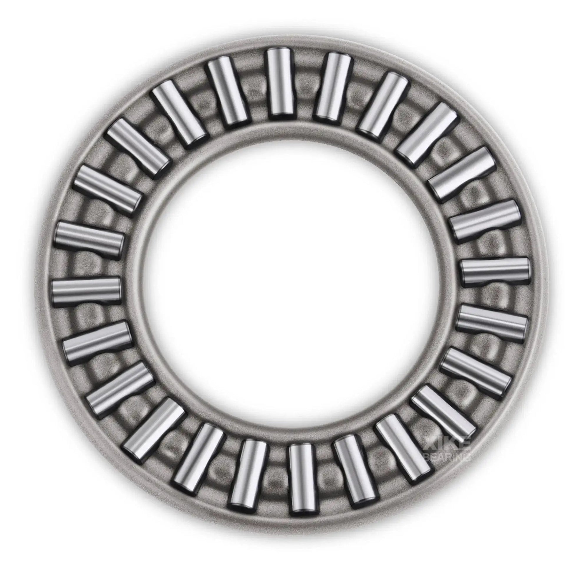 Four Piece AXK2035 Plus 2AS Needle Roller Thrust Bearings Set 20x35x2mm highlighting chrome steel and precision tolerance