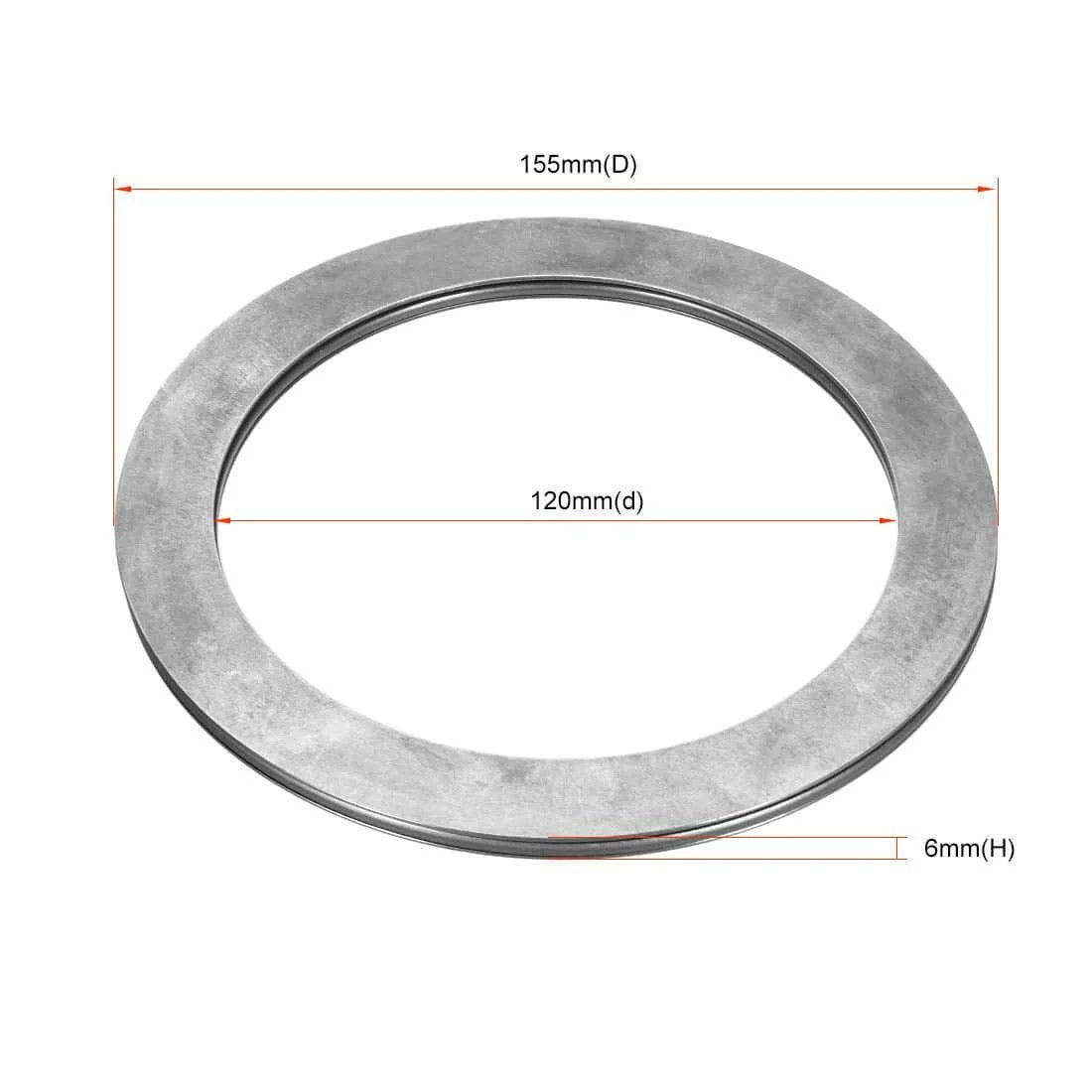 AXK120155 Needle Roller Thrust Bearings with 2 Washers, 120mm Inner Diameter, 155mm OD, 4mm Width Chrome Steel washer view