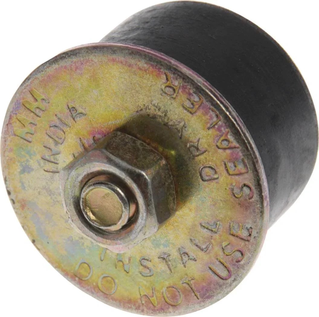 Neoprene Expansion Plug Black High Strength Neoprene And Steel Construction Corrosion Resistant For Industrial Sealing And Secure Hold
