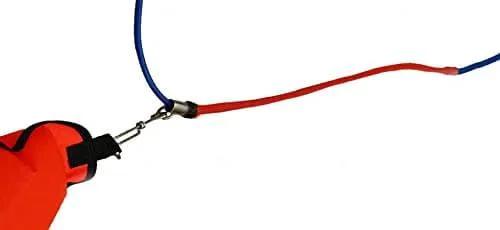 Spearfishing Floatline Clutch for Fighting Big Fish Freediving Spearfishing attached to red float with blue line