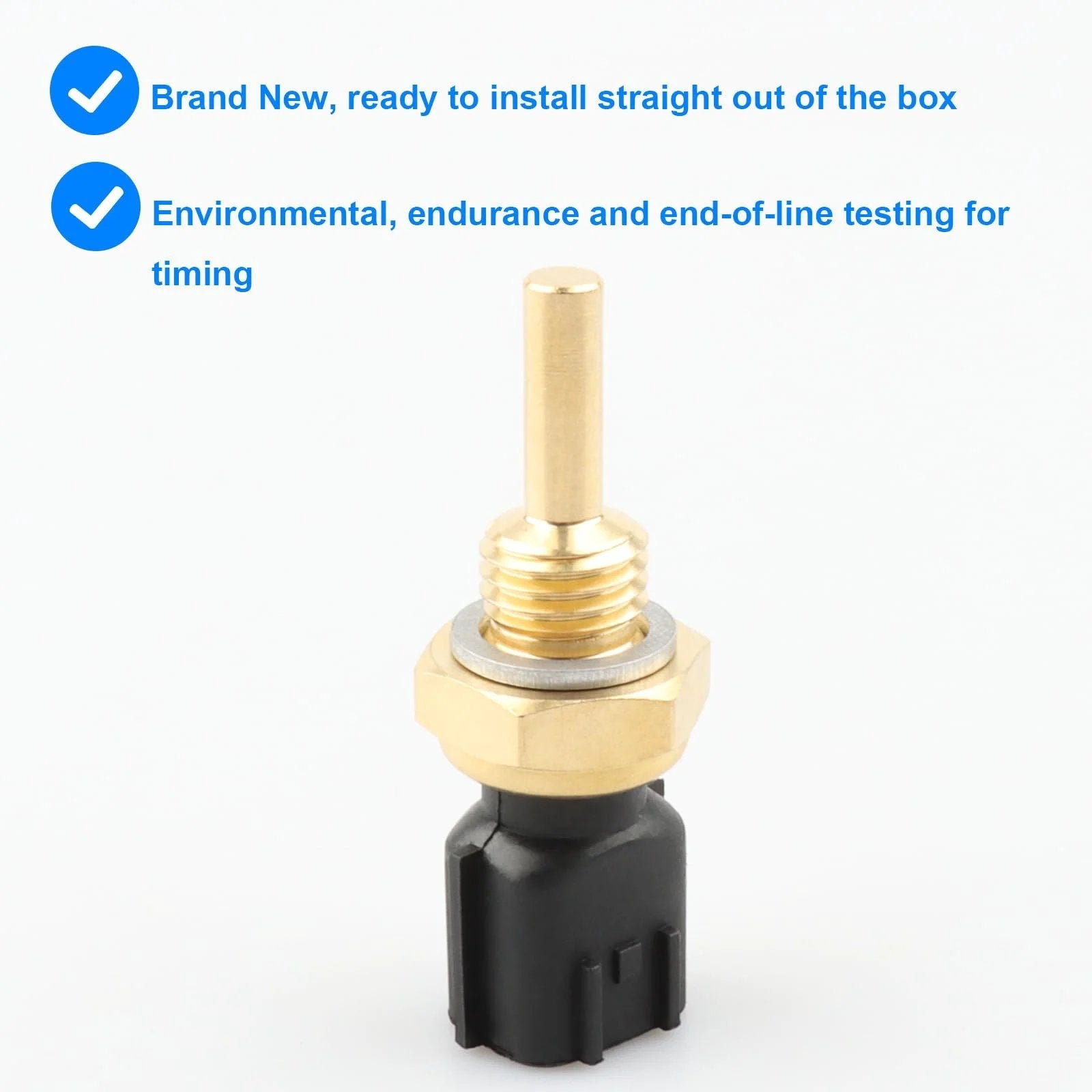 Replacement Coolant Temperature Sensor 158-0606 for Nissan and Infiniti vehicles ECT sensor, black plastic and metal design.