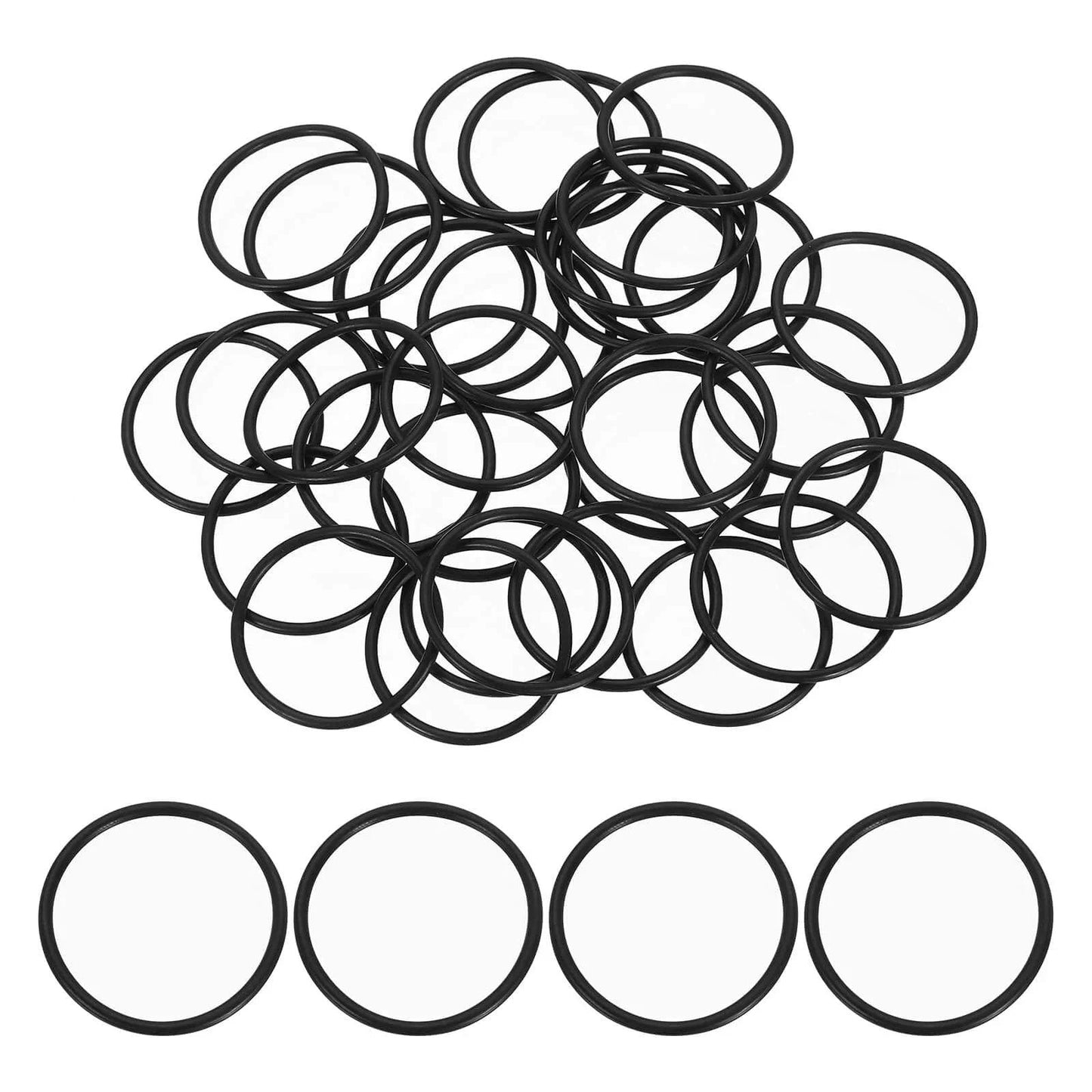 50 Pcs Nitrile Rubber O Rings NBR 1 Inch Internal Diameter 1-1/8 Inch Outer Diameter 1/16 Inch Width 70 Durometer Black Sealing Gaskets For Automotive Machinery Plumbing Sealing Repair Oil Resistance And Long Life