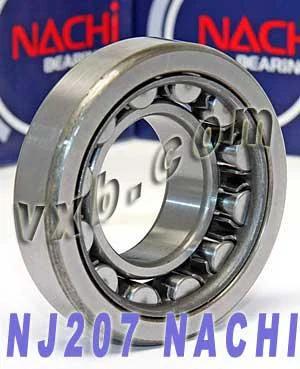 NJ207 Nachi Cylindrical Bearing Steel Cage Japan 35x72x17 Bearing