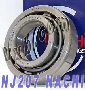 NJ207 Nachi Cylindrical Bearing Steel Cage Japan 35x72x17 Bearing