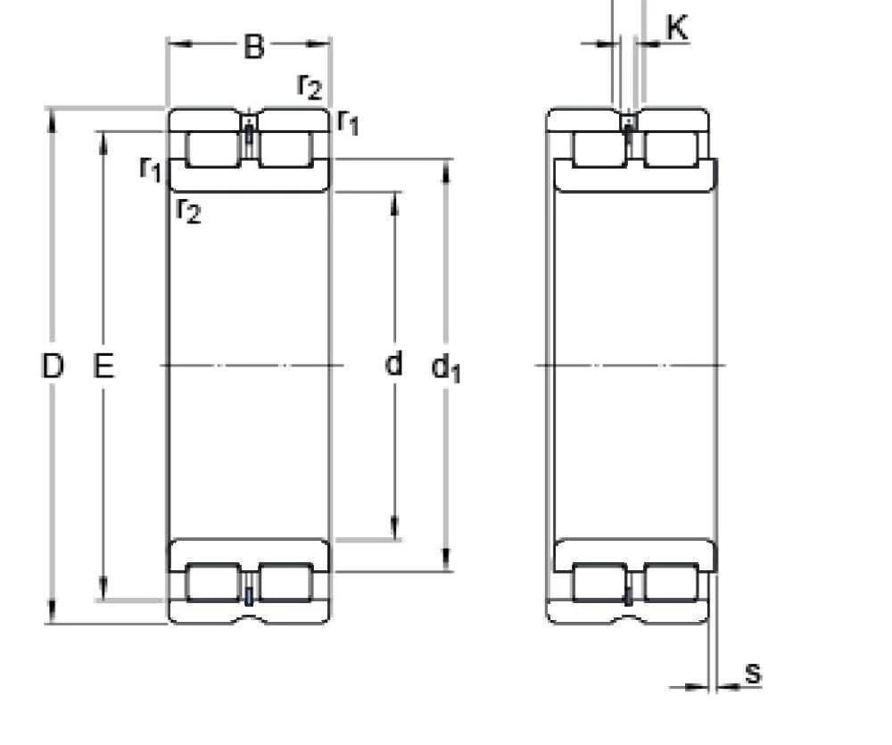 NNCL4934CV P5 Double Row Full Complement Cylindrical Bearing