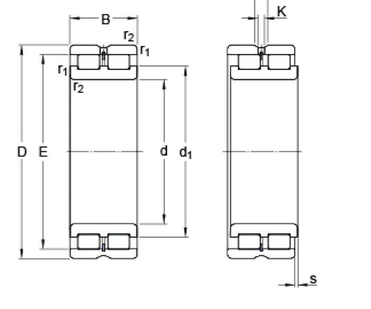 NNCL4934CV P5 Double Row Full Complement Cylindrical Bearing