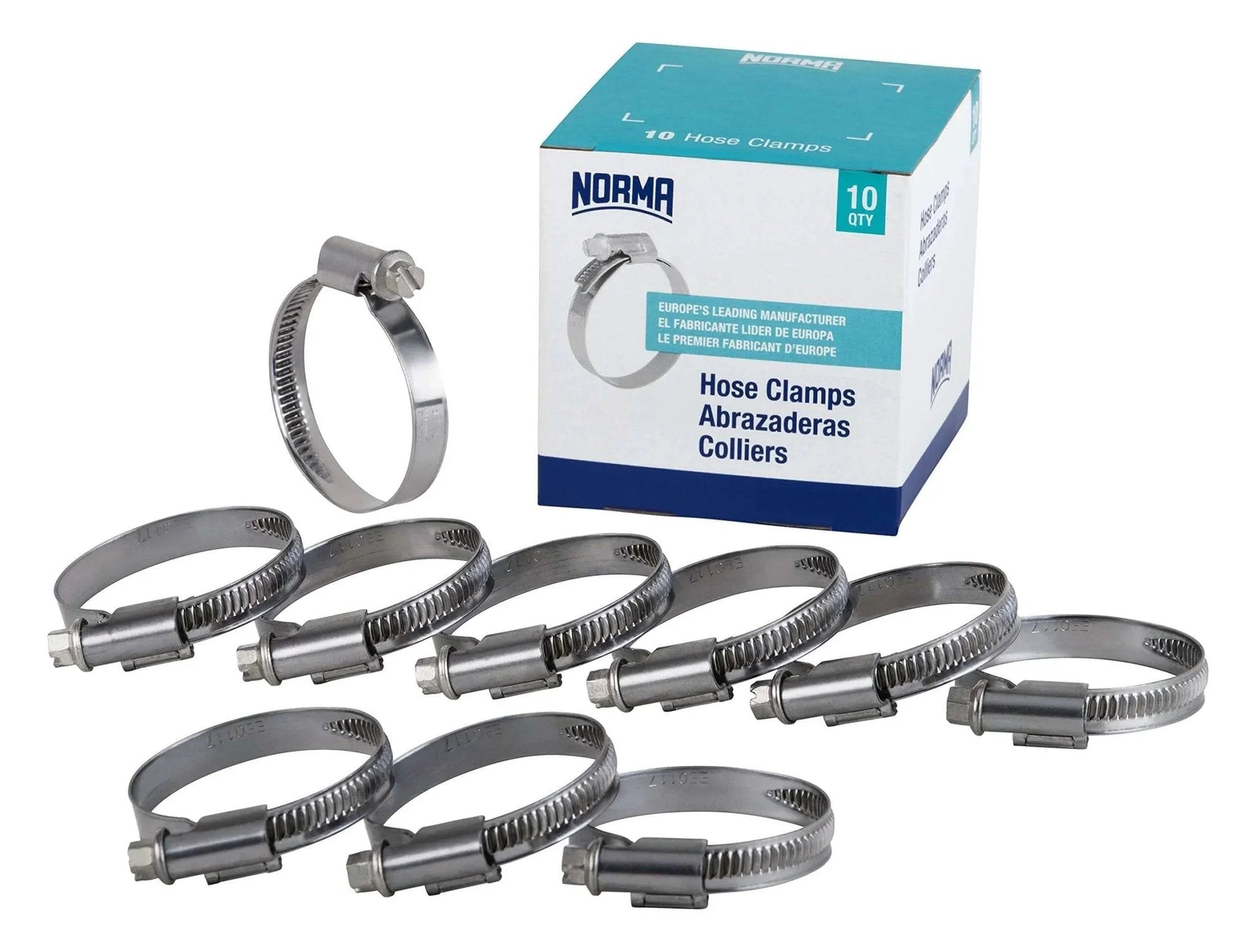 Norma Torro Non Perforated Worm Drive Hose Clamps 20 To 32 Mm Range 9 Mm Width W4 Pack Of 10 Made In Germany For High Load Applications