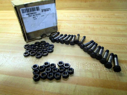 NPT Pipe Fitting Kit With 5/16-18 Fine Thread 316321 Stainless Steel PKIT SN 226 STL on workbench with box