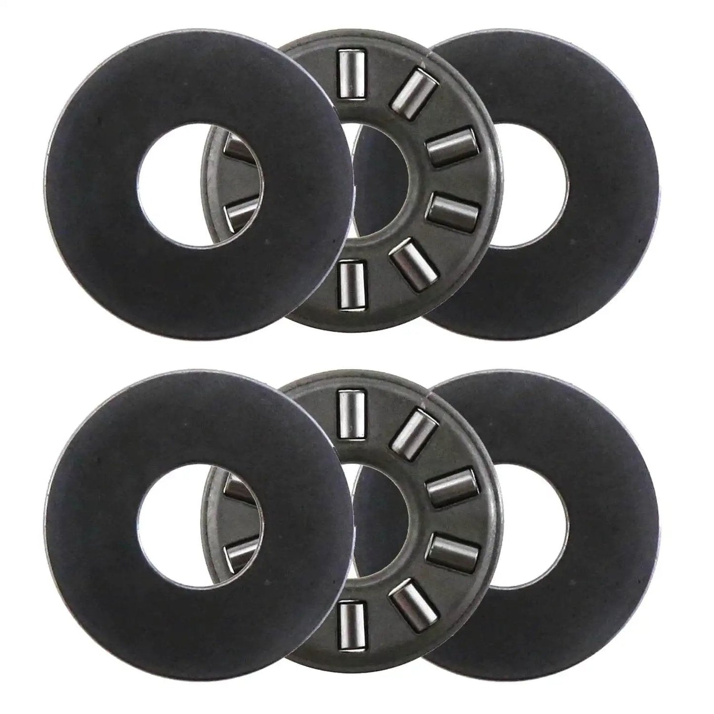 2 Sets NTA411 Thrust Needle Roller Bearings With TRA411 Washers One Quarter Inch Bore Eleven Sixteenth Inch Outer Diameter