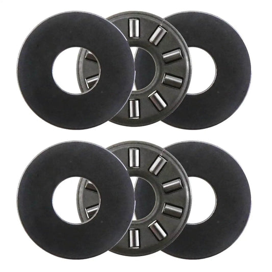 2 Sets NTA411 Thrust Needle Roller Bearings With TRA411 Washers One Quarter Inch Bore Eleven Sixteenth Inch Outer Diameter