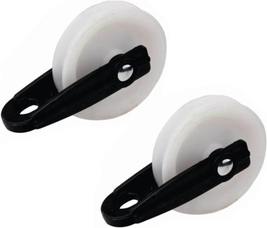 Nylon Clothesline Pulley 2 inch Diameter Nylon Pulley Outdoor Puller Rope Wire Rope Pulley Clothes Line Pulley Kit Clotheslines Rope Pulley (2)
