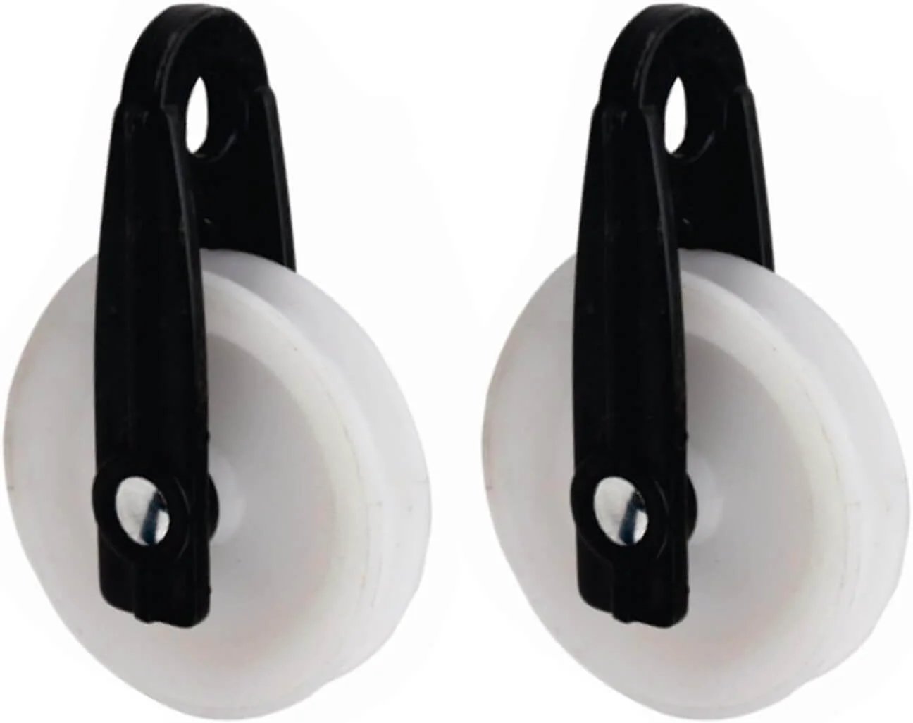 Nylon Clothesline Pulley 2 inch Diameter Nylon Pulley Outdoor Puller Rope Wire Rope Pulley Clothes Line Pulley Kit, pack of 2