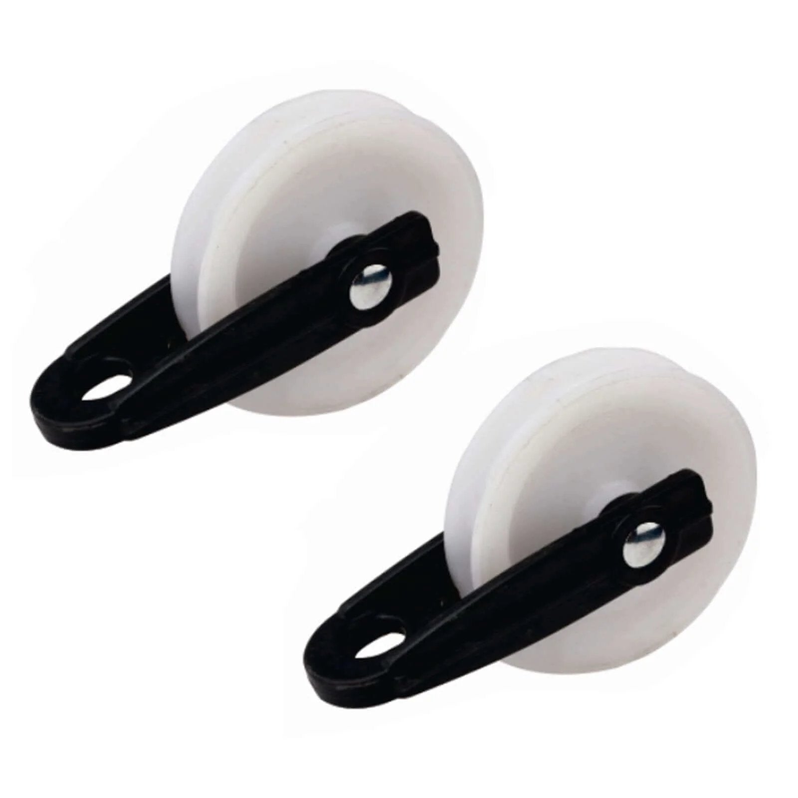 2 PCS Nylon Clothesline Pulley,2-1/2-inch Diameter Nylon Pulley,Outdoor Puller Rope Wire Rope Pulley,Clothes Puller Line Pulley Kit