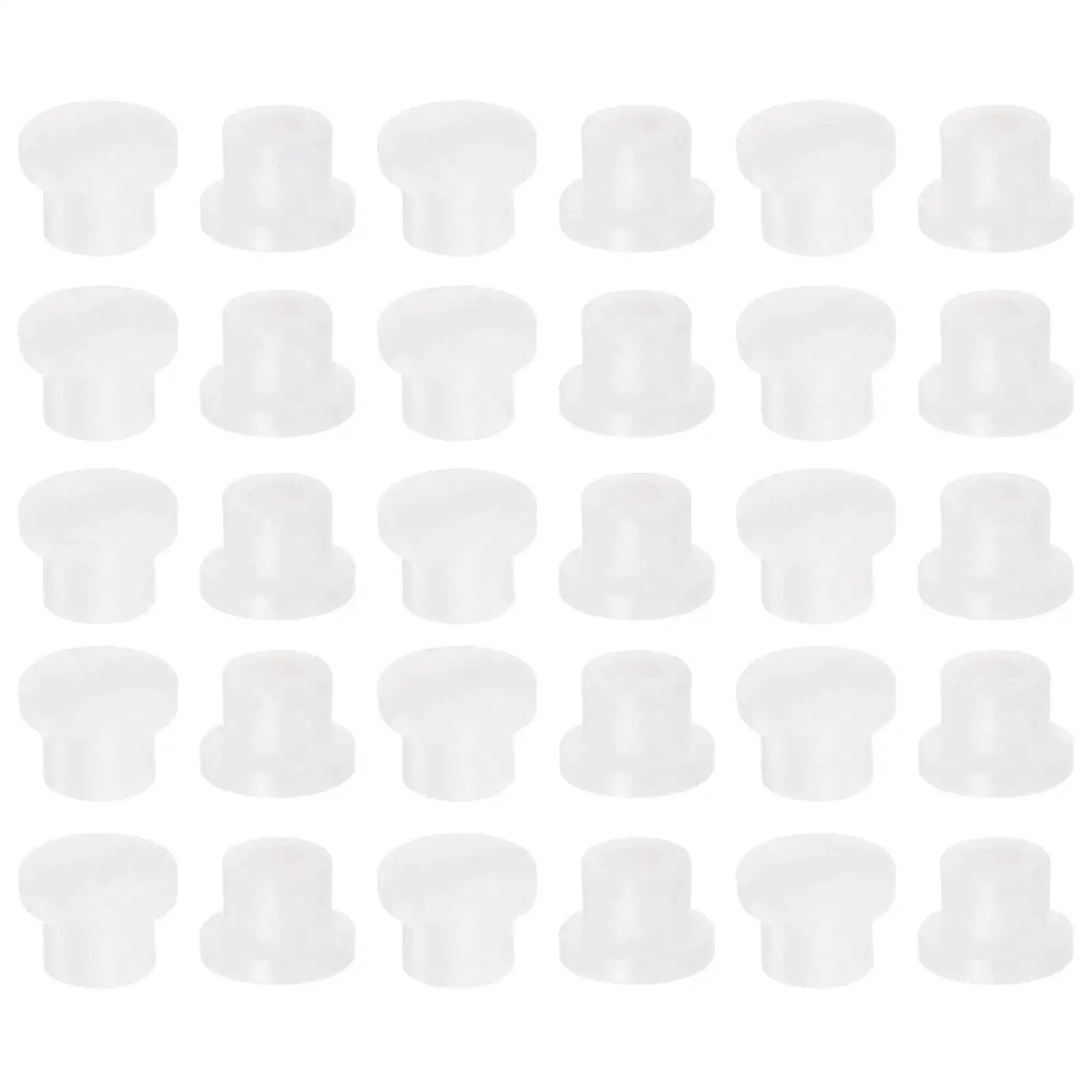 30 Pieces Flanged Sleeve Bearings Nylon Bushings for Shaft With 2mm Bore 4.4mm Outer Diameter 4.1mm Length Flange Diameter 6.2mm