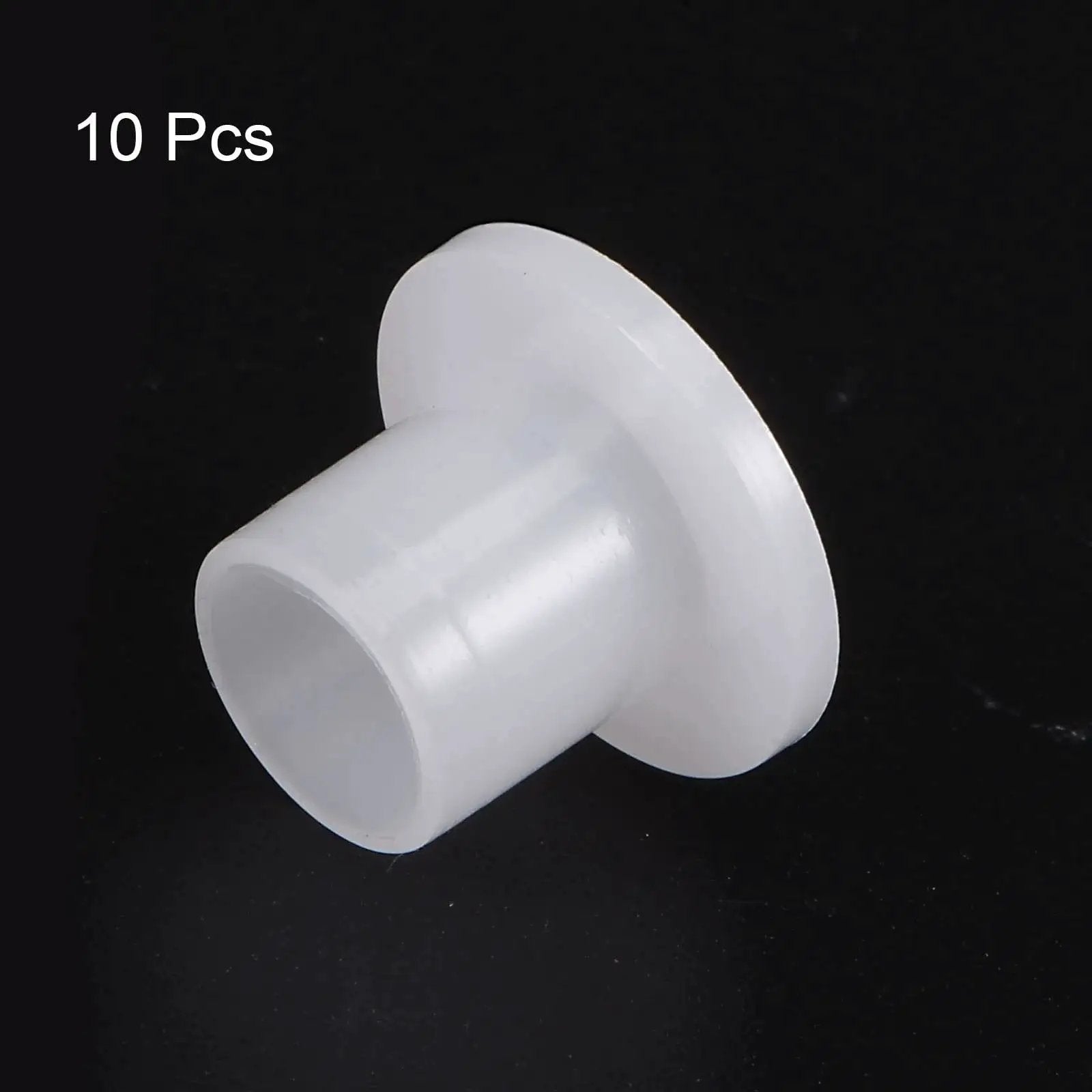 Flanged Sleeve Bearings 10mm Bore Nylon Bushings For Shaft 12mm Outside Diameter 14mm Length Flange Diameter 20mm Pack of 10