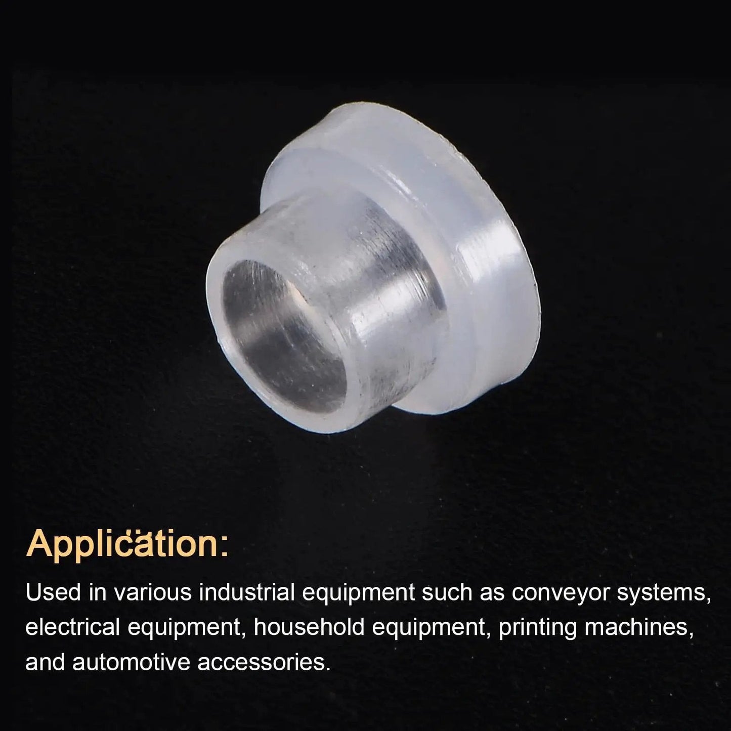 12 Pack Nylon Flanged Sleeve Bearings 4.5mm Bore 5.8mm OD 5mm Length 8mm Flange Diameter 2mm Flange Thickness White Self Lubricating Bushings