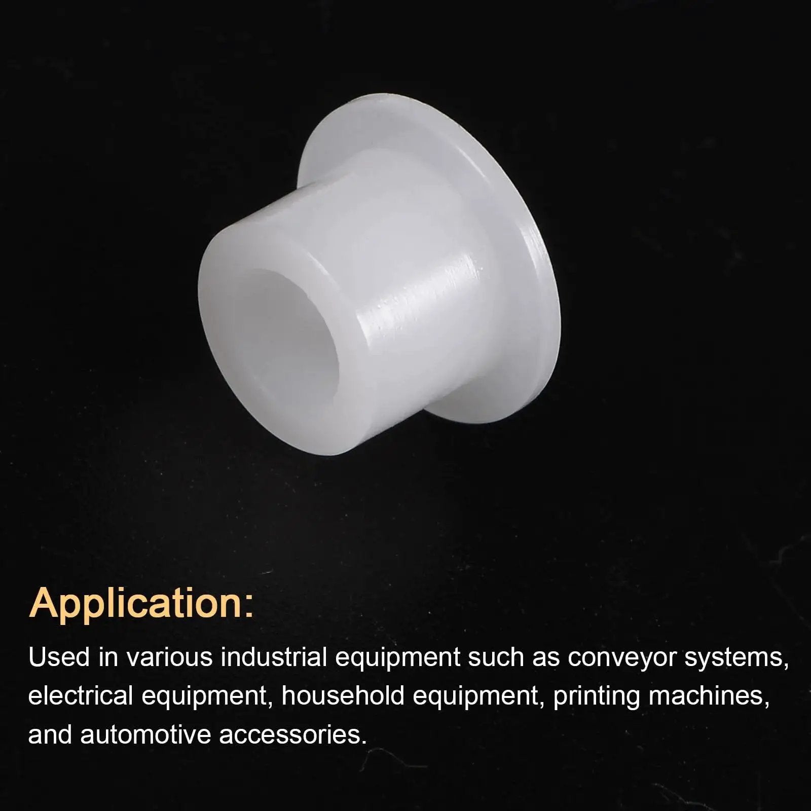 Single nylon flanged sleeve bearing from 12 Pack Nylon Flanged Sleeve Bearings 6.1mm Bore By 9.9mm OD By 8.3mm Length