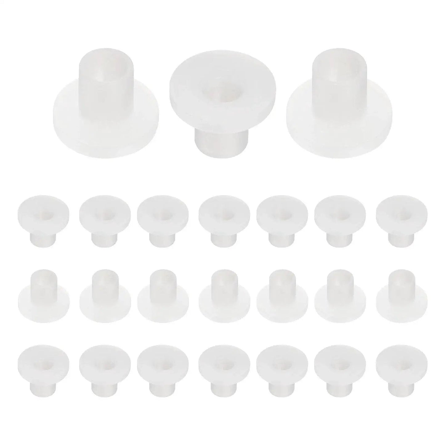 Flanged Sleeve Bearings Nylon Bushings With Flange 4mm Bore 5mm Outer Diameter 7mm Length Flange Diameter 10mm