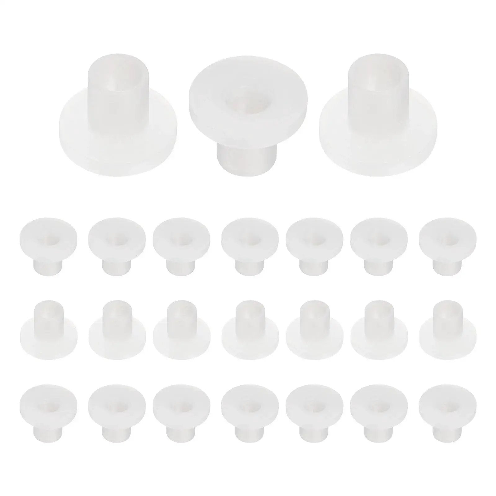 Flanged Sleeve Bearings Nylon Bushings With Flange 4mm Bore 5mm Outer Diameter 7mm Length Flange Diameter 10mm