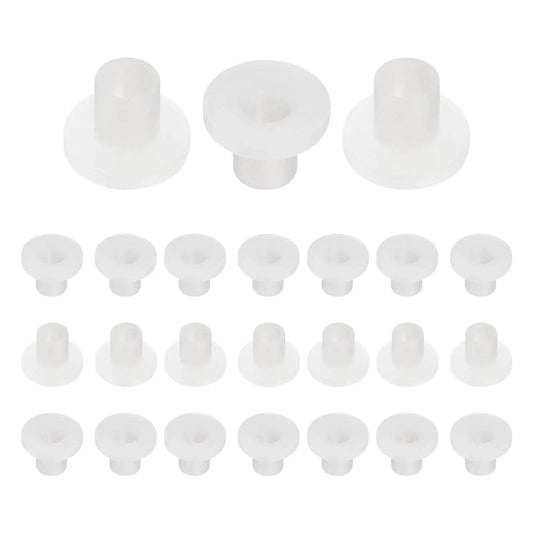 Flanged Sleeve Bearings Nylon Bushings With Flange 4mm Bore 5mm Outer Diameter 7mm Length Flange Diameter 10mm