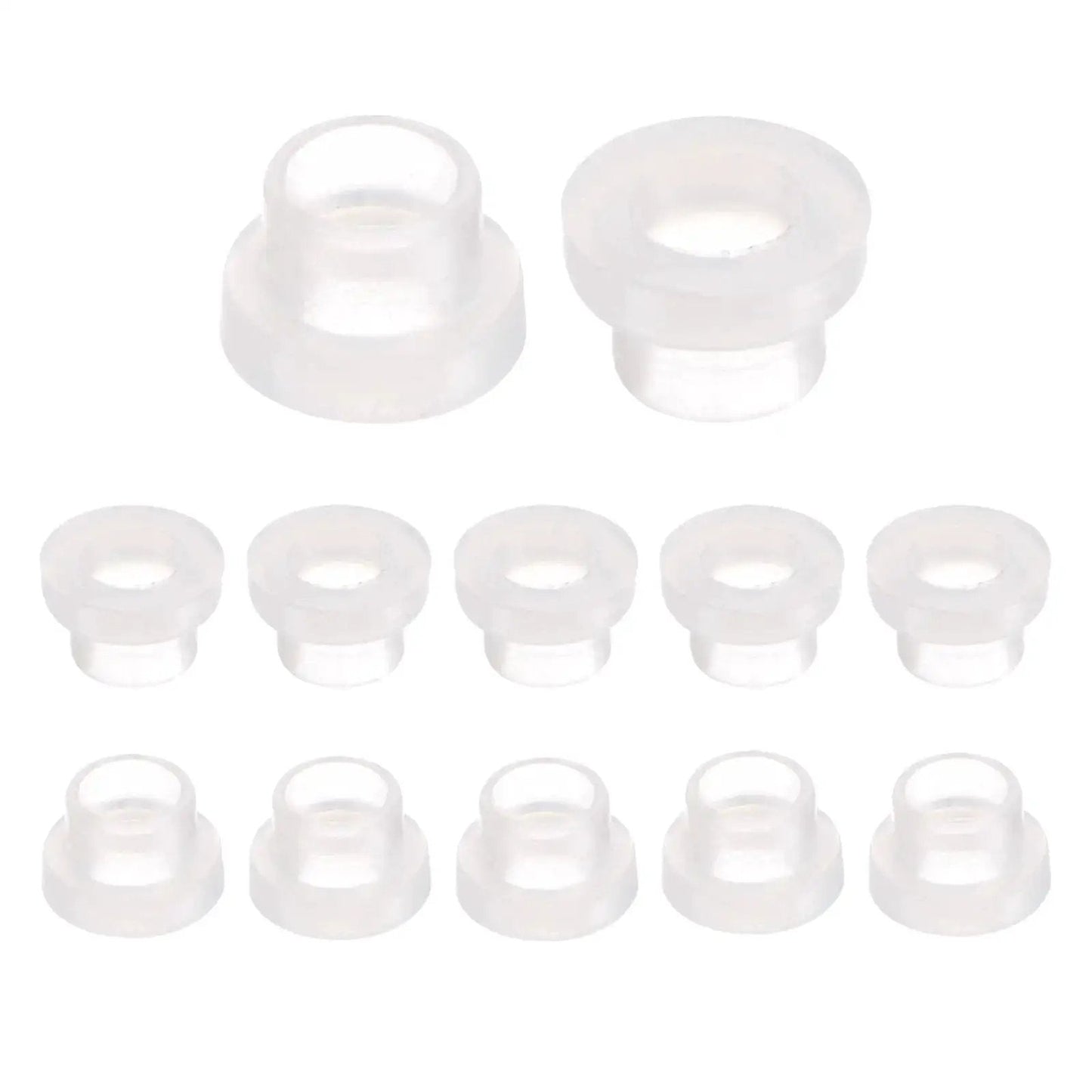 12 Pack Nylon Flanged Sleeve Bearings 4.5mm Bore 5.8mm OD 5mm Length 8mm Flange Diameter 2mm Flange Thickness White Self Lubricating Bushings