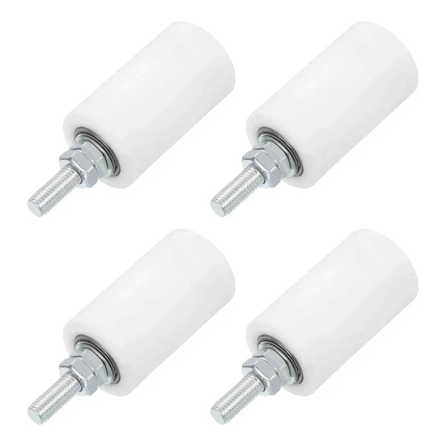 4 Pack Slide Gate Guide Rollers Nylon Pulley Wheels 40x70 mm gate support assembly for sliding roll gates and electric doors, white