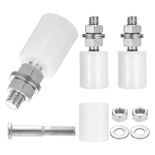 4 Pack Slide Gate Guide Rollers Nylon Bearing Wheels For Sliding Gates And Doors 1.18 Inch Wide By 1.57 Inch High White Durable Gate Rollers Suitable For Pulley And Electric Door Applications