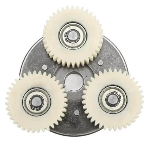 Front view of Electric Motor Gear Clutch Kit, High-Torque Planetary Gear Replacement, 36T Nylon Construction