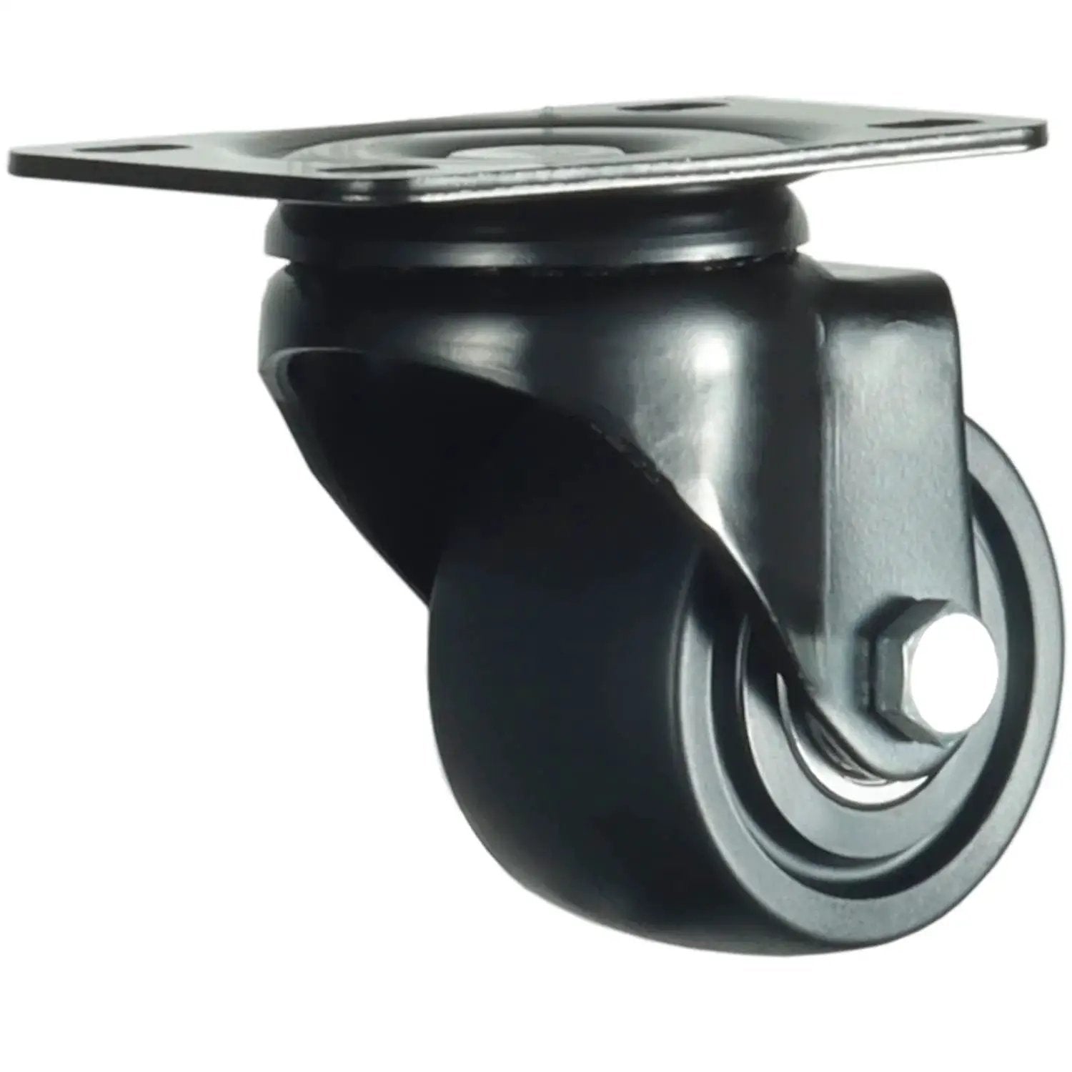 2.5 Inch Heavy Duty Plate Casters With 360 Degree Swivel Top Plate Nylon Wheels 1500 Lbs Load Capacity Ideal For Workbenches Work Carts Trolleys And Furniture Including Two With Brakes And Two Without Durable Nylon Construction For Longevity And Smooth
