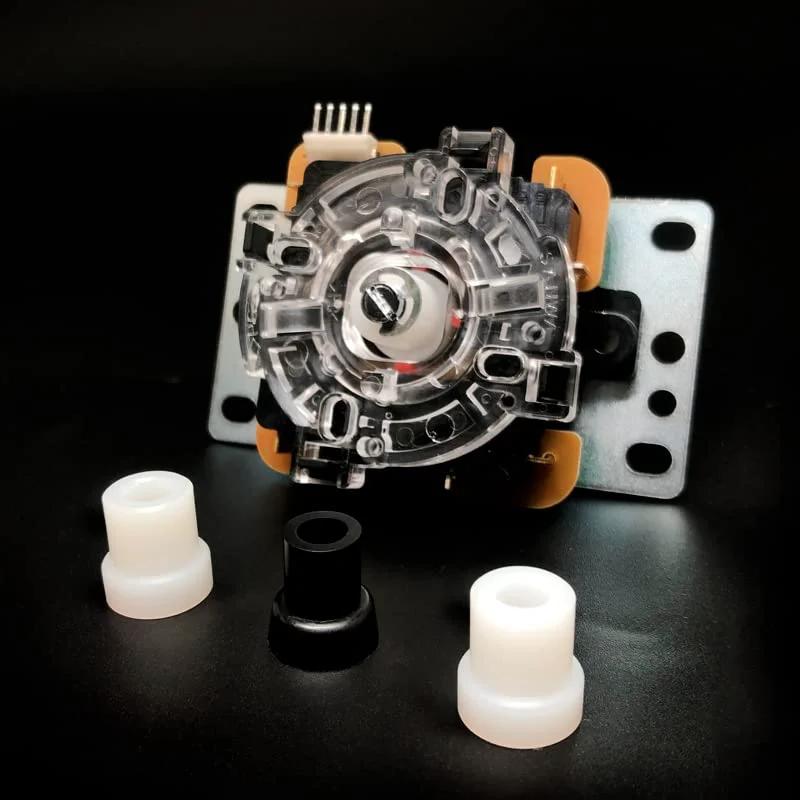 Nylon Oversize Actuator For Arcade Joysticks With Sanwa JLF Series And Hori Hayabusa Compatibility 1mm OTTO DIY Update Kit close-up of actuator and mounts.