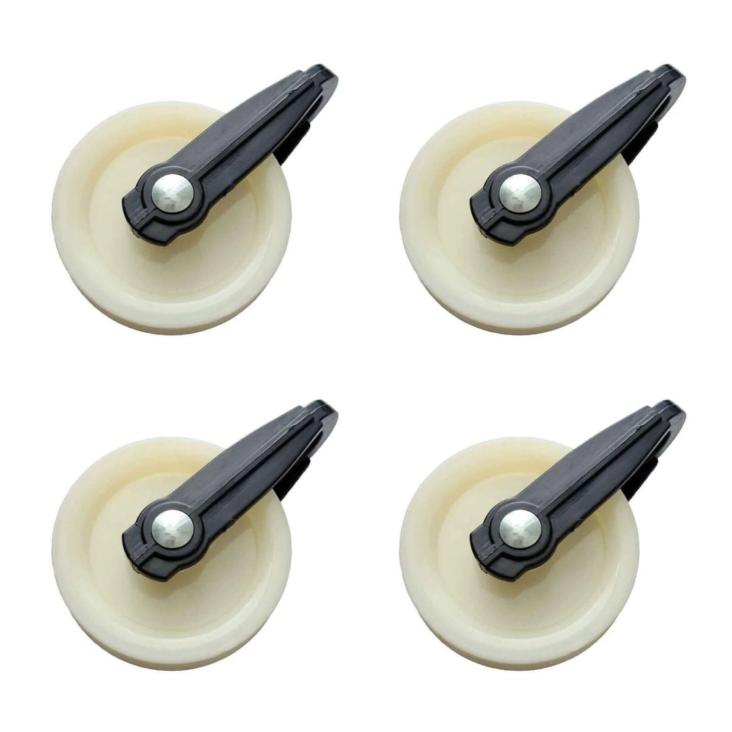 2-1/2-Inch Diameter Nylon Pulley - Durable, Smooth Outdoor Clothesline Pulley for 1/4-Inch Rope, 4 Pack, top view