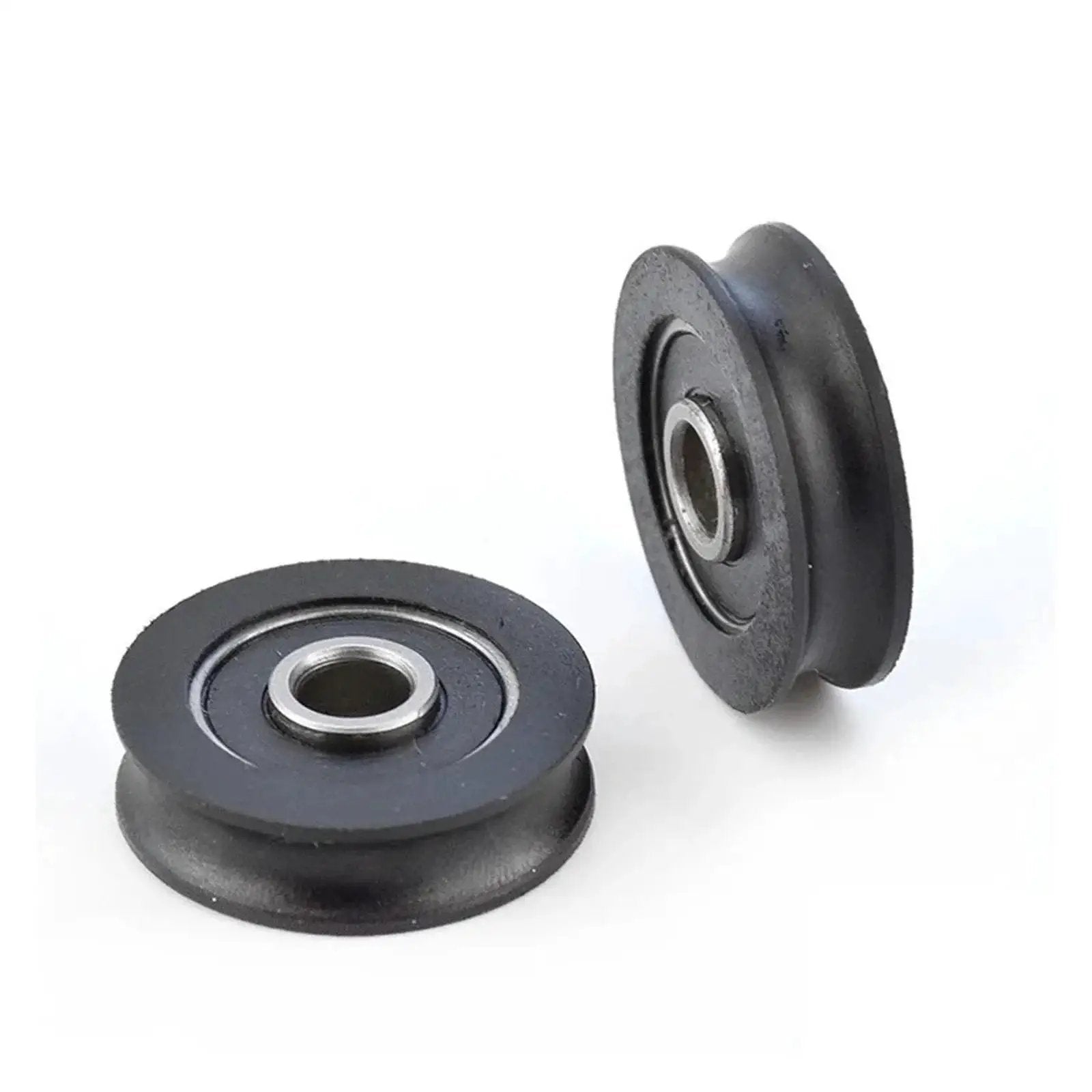 Nylon 6x26x7mm POM moving pulley with 626RS bearing, ideal for doors and cabinets, compact and durable for guiding belts in tight spaces.