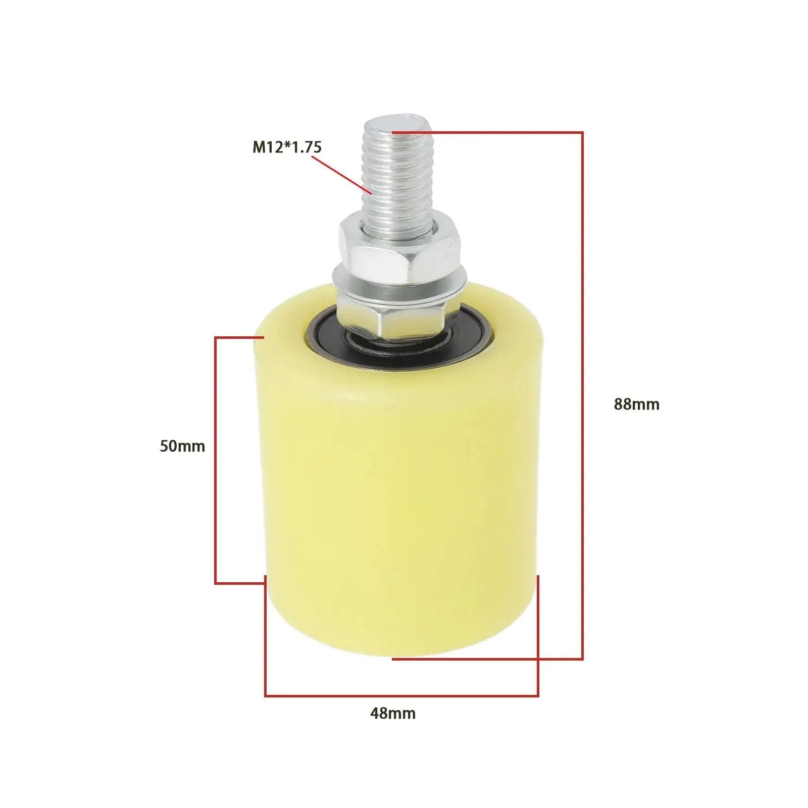 4 Pcs Nylon Slide Gate Guide Rollers With 6201 Bearing For Electric And Sliding Doors Adjustable 48mm Wheel Diameter