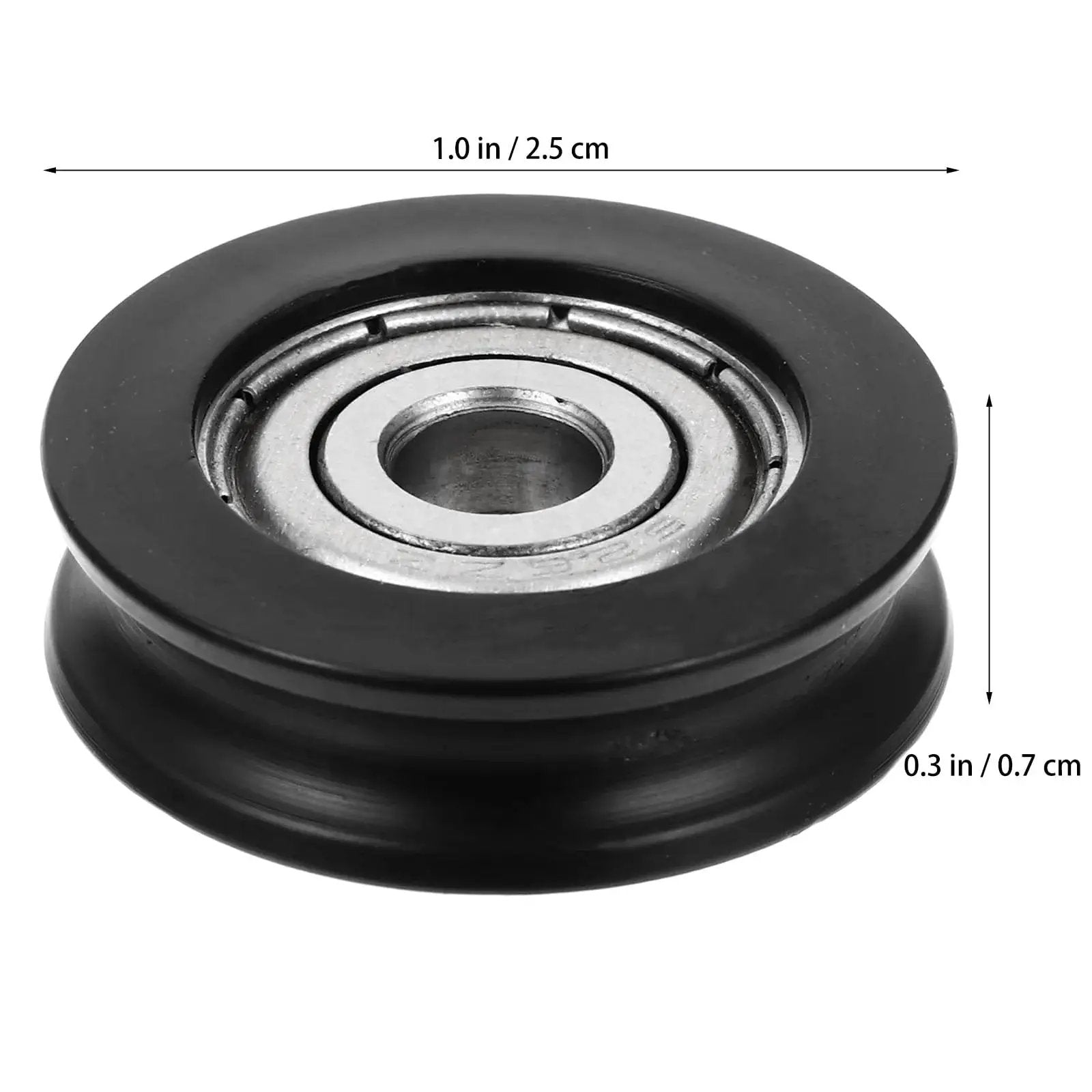 Nylon U Groove Sliding Door Pulley Wheel 1.18 Inch Low Noise Barn Door Rollers for cabinet window and shower door hardware